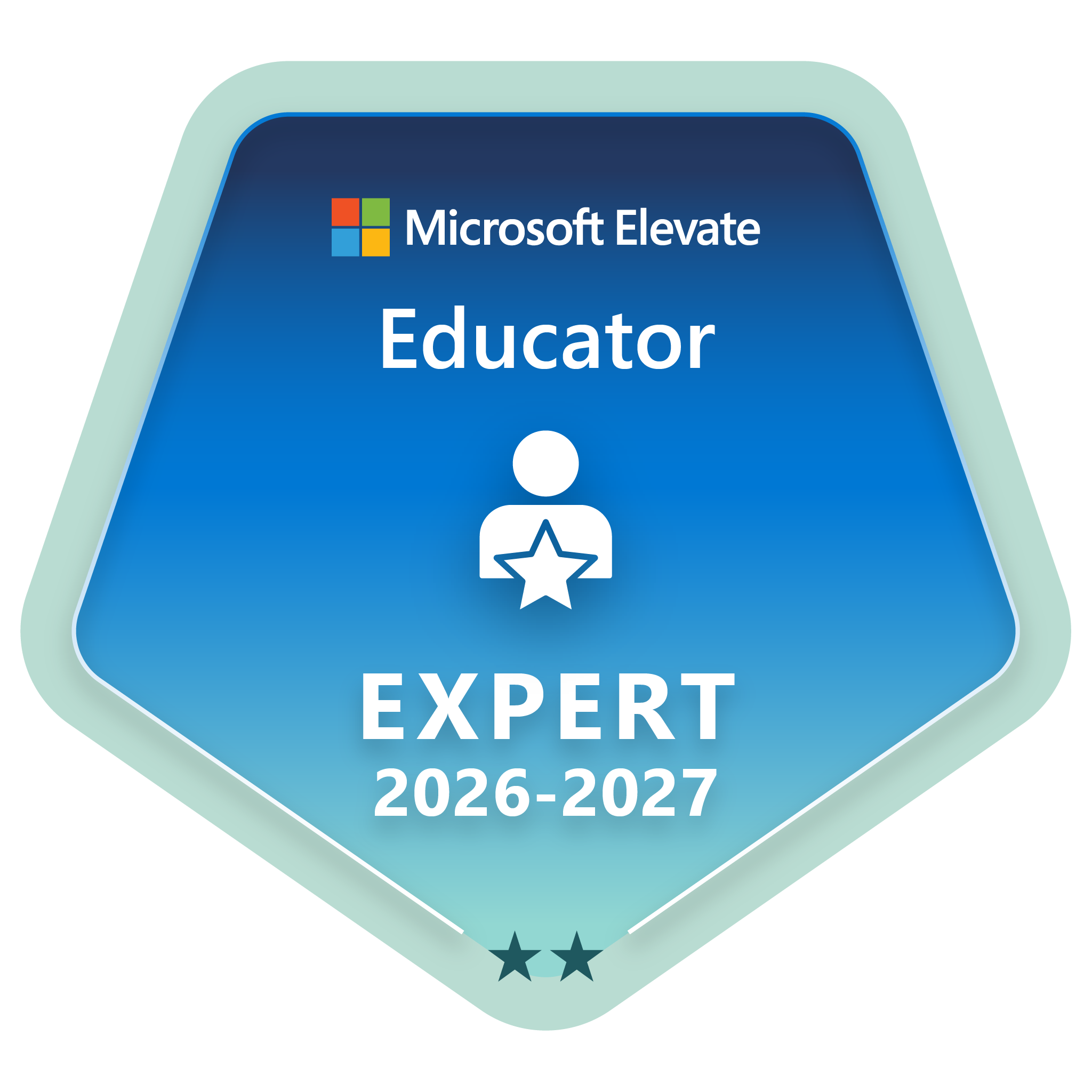 Oficjalna odznaka programu Microsoft Elevate Educator Expert na&nbsp;lata 2026-2027